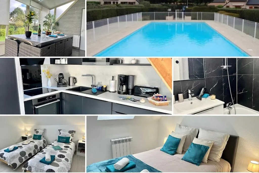 Perle Beach, Petite Maison Situee En Bord De Plage, Piscine. Guidel